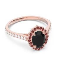 Halo Milgrain Pave Oval Kothari Ring