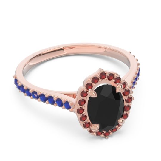 Halo Milgrain Pave Oval Kothari Ring