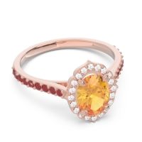 Halo Milgrain Pave Oval Kothari Ring
