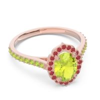 Halo Milgrain Pave Oval Kothari Ring