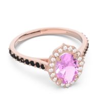 Halo Milgrain Pave Oval Kothari Ring