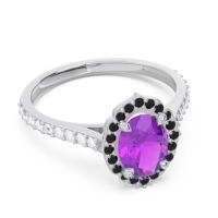 Halo Milgrain Pave Oval Kothari Ring