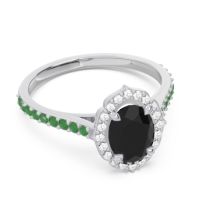 Halo Milgrain Pave Oval Kothari Ring