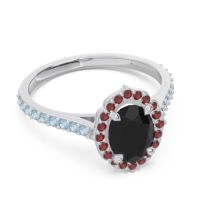 Halo Milgrain Pave Oval Kothari Ring