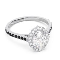 Halo Milgrain Pave Oval Kothari Ring