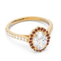 Halo Milgrain Pave Oval Kothari Ring