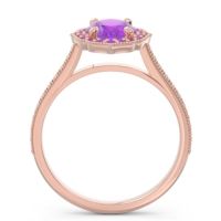Halo Milgrain Pave Oval Kothari Ring