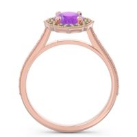 Halo Milgrain Pave Oval Kothari Ring