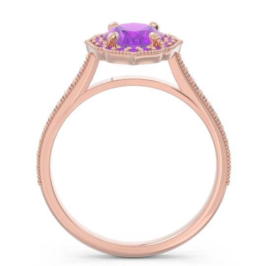 Halo Milgrain Pave Oval Kothari Ring