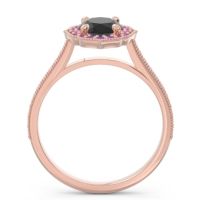 Halo Milgrain Pave Oval Kothari Ring