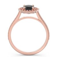 Halo Milgrain Pave Oval Kothari Ring