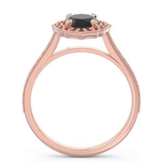 Halo Milgrain Pave Oval Kothari Ring