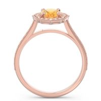Halo Milgrain Pave Oval Kothari Ring