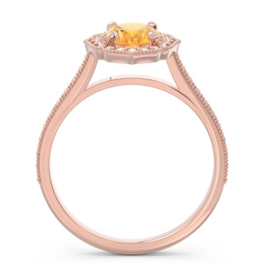 Halo Milgrain Pave Oval Kothari Ring
