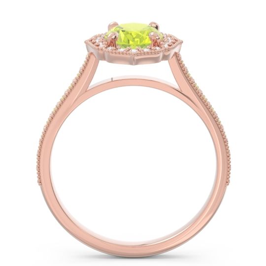 Halo Milgrain Pave Oval Kothari Ring