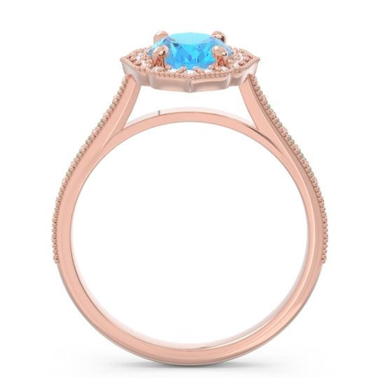 Halo Milgrain Pave Oval Kothari Ring