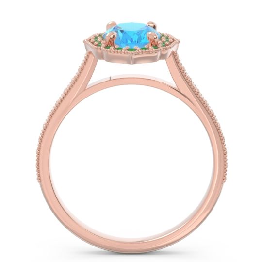 Halo Milgrain Pave Oval Kothari Ring