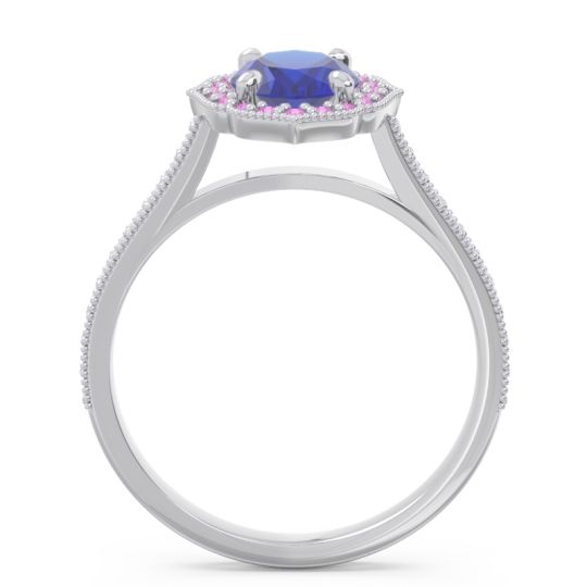 Halo Milgrain Pave Oval Kothari Ring