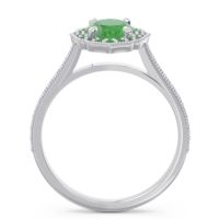 Halo Milgrain Pave Oval Kothari Ring