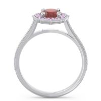 Halo Milgrain Pave Oval Kothari Ring