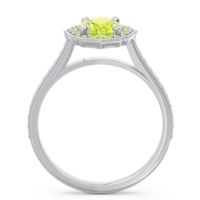 Halo Milgrain Pave Oval Kothari Ring