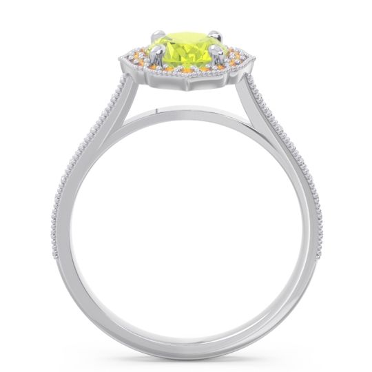 Halo Milgrain Pave Oval Kothari Ring