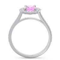 Halo Milgrain Pave Oval Kothari Ring