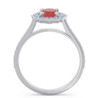 Halo Milgrain Pave Oval Kothari Ring