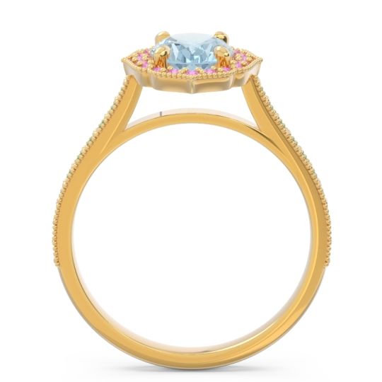 Halo Milgrain Pave Oval Kothari Ring