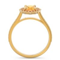 Halo Milgrain Pave Oval Kothari Ring