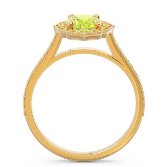 Halo Milgrain Pave Oval Kothari Ring