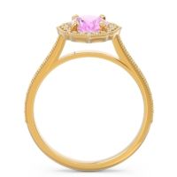 Halo Milgrain Pave Oval Kothari Ring