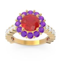 Halo Pave Varida Ring