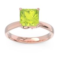 Solitaire Princess Cut Lina Ring