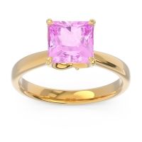 Solitaire Princess Cut Lina Ring