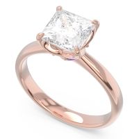 Solitaire Princess Cut Lina Ring