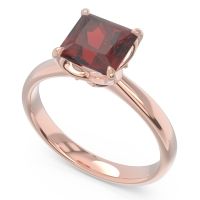 Solitaire Princess Cut Lina Ring