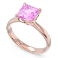 Solitaire Princess Cut Lina Ring