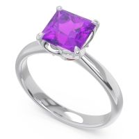 Solitaire Princess Cut Lina Ring