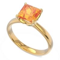 Solitaire Princess Cut Lina Ring