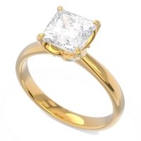 Solitaire Princess Cut Lina Ring