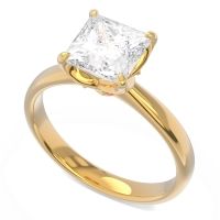 Solitaire Princess Cut Lina Ring