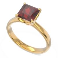 Solitaire Princess Cut Lina Ring