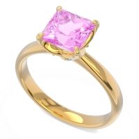 Solitaire Princess Cut Lina Ring