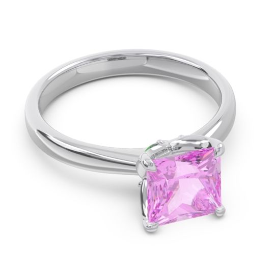 Solitaire Princess Cut Lina Ring
