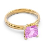 Solitaire Princess Cut Lina Ring