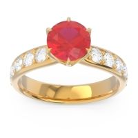 Six Prong Pave Hara Ring