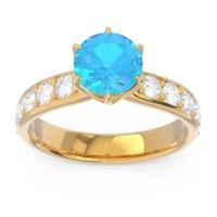 Six Prong Pave Hara Ring