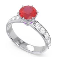 Six Prong Pave Hara Ring