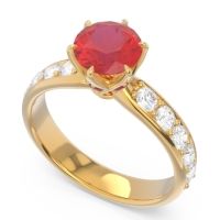 Six Prong Pave Hara Ring